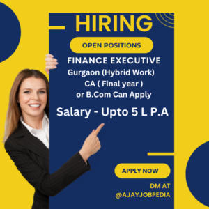 Finance Executive Jobs In Gurgaon